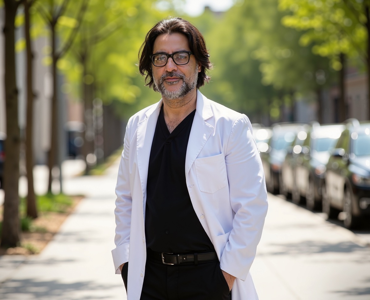 Dr. Sina Bari, MD in clinical attire
